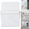 Sac de rangement magnétique transparent sans perceuse, amovible et robuste pour réfrigérateur, conteneur de rangement latéral pour micro-ondes, support organisateur, fournitures de cuisine