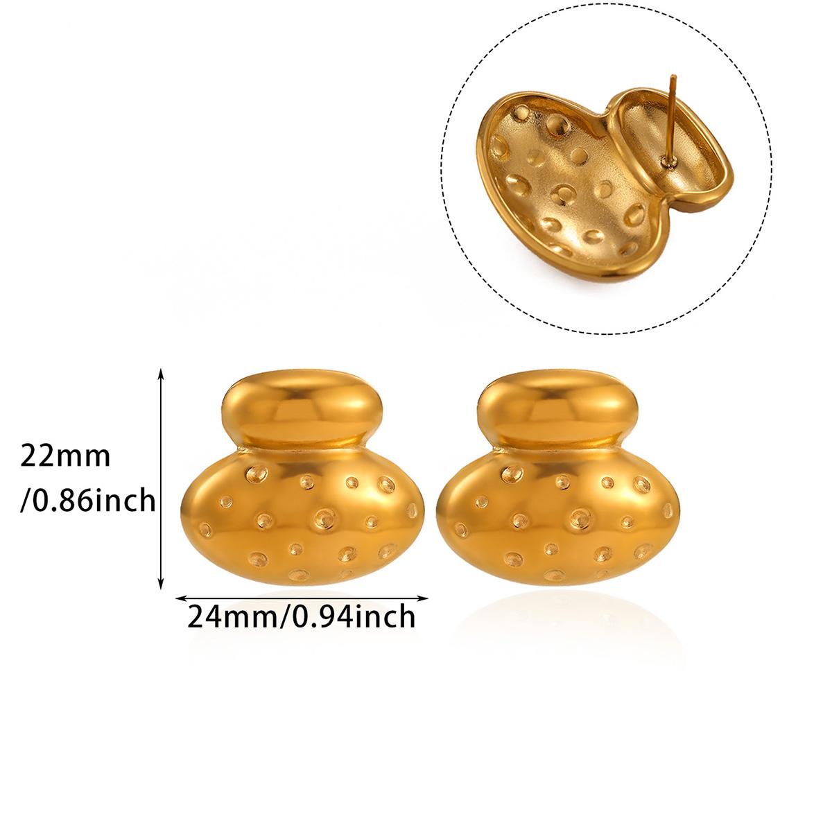 

Big Stainless Steel Stud Earrings For Women Exaggerated Geometric Lip Aretes Stars Earring Punk Gold Color Jewelry Her 2026 Gift Gold