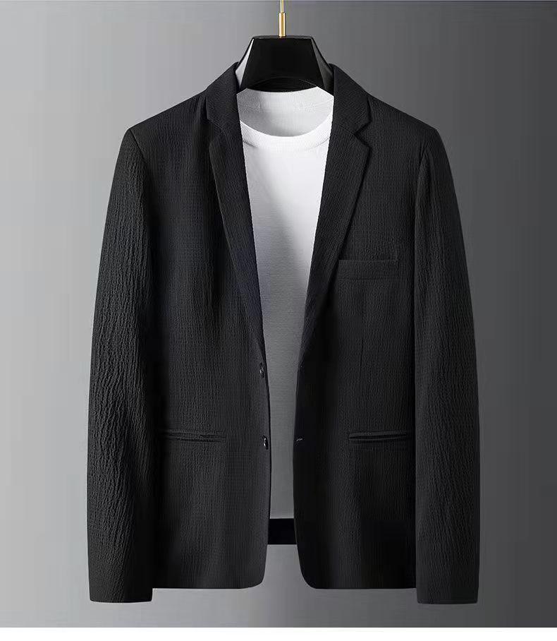 Men's Spring Fashion Slim Fit Suit: Korean Style Long Sleeve Two-Piece Set