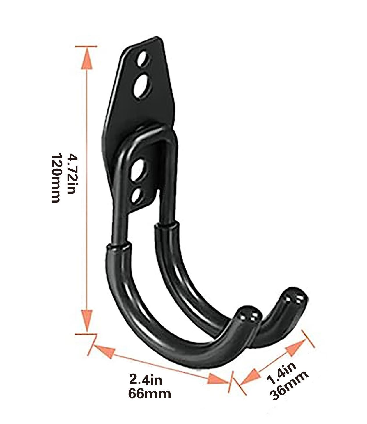 

Сверхмощный металлический крючок, органайзер для гаража, настенное крепление, велосипедная вешалка, крючки, настенное крепление, противоскользящий крючок для хранения для лестниц, садовый инструмент 1PCS