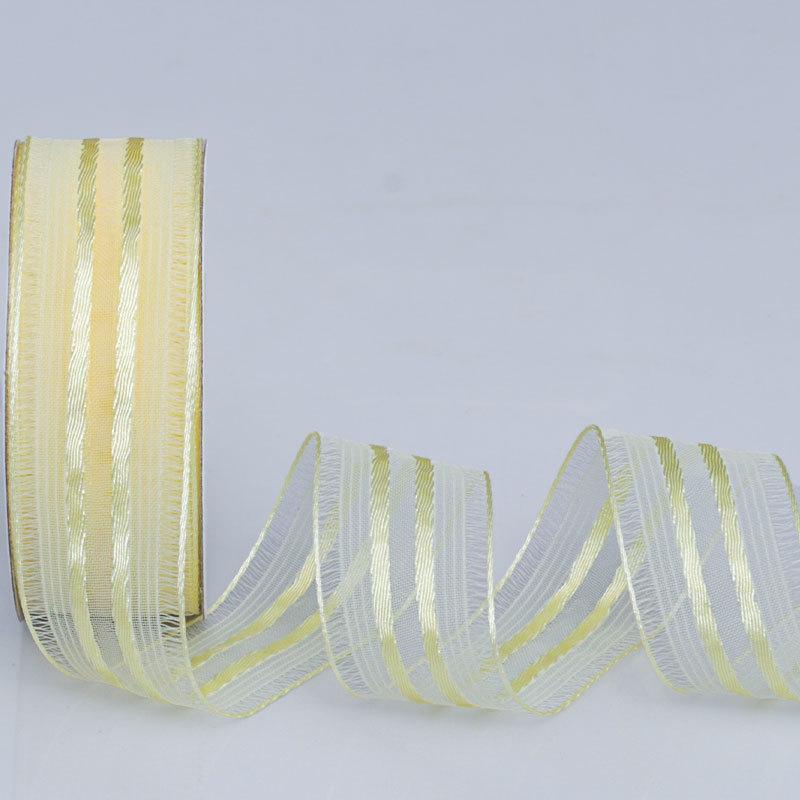 Elegant and Exquisite Vertical Transparent Mesh Ribbon Handmade DIY Flower Cake Gift Hair Decoration Bow Colorful Ribbon Crafts Making Ribbons