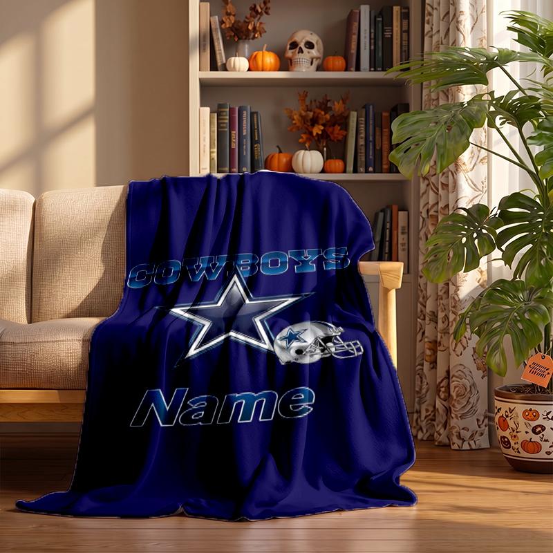 Dallas Cowboys Custom Flannel Blankets Soft Warm Cozy Throws for Home Decor Holiday Gifts