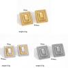 Geometric Stainless Steel Layered Earrings For Womens Fashion Jewelry