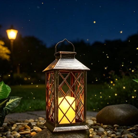 Retro Style Outdoor Candle Lantern