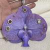Exquisite Phalaenopsis Orchid Lily Keychain Creative Simulation Flower Bag Pendant  Backpack Decoration Accessories Gifts