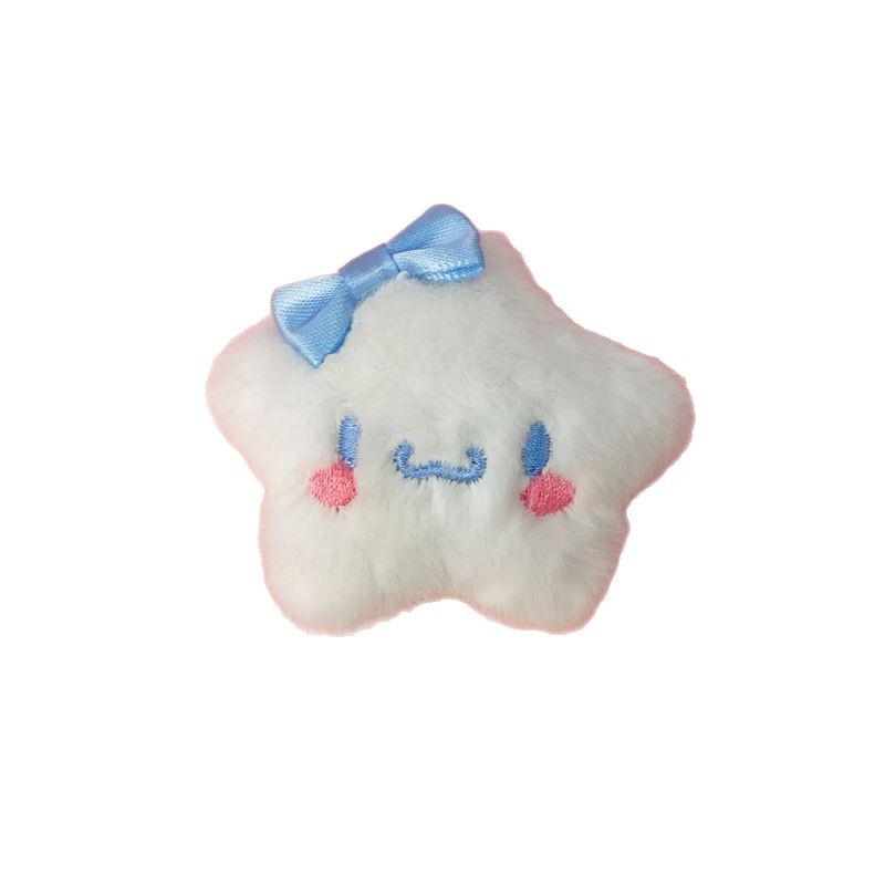 Sanrio Winter Plush Jewelry: Cute Star Brooch & Accessories Series Dolls