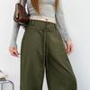 Uncle Radish 0% Cotton Washed Jeans Women's New Design High Waist Loose Casual Wide Leg Pants