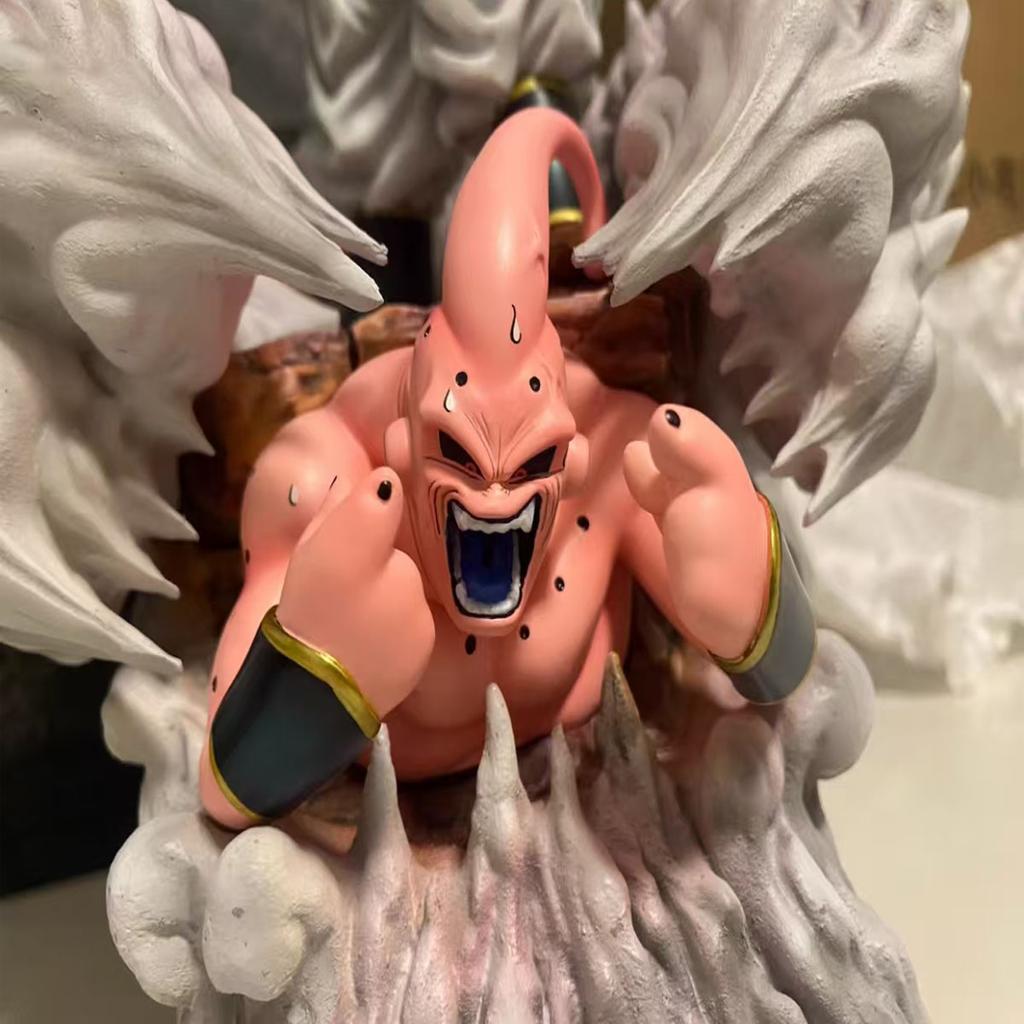 29cm Anime Dragon Ball Z Anger Majin Buu Figure Model Scene Toys Doll Action Figure Super Saiyan PVC Collection Birthday Gift