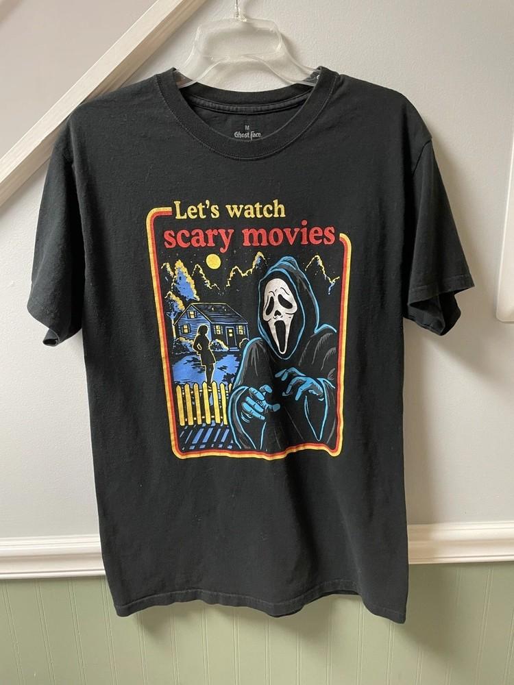 New Ghost Face Scream Let039s Watch Scary Movies Black S to 5XL Shirt CA017 Unisex T-Shirt XXXL