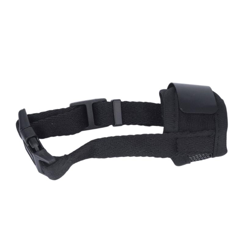 Soft Fabric Dog Mouth Cover with Side Strap and Front Air Panel for Training Routine and Public Daily Use Support