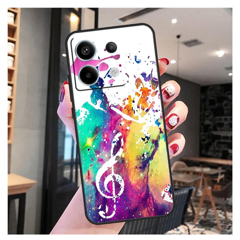 Treble Clef Music Note Case For Xiaomi Redmi Note 11 9 10 12 13 Pro Plus 12S 11S 10S 9S Redmi 12 10C 12C 13C Cover
