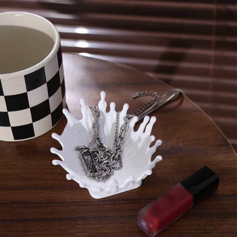 Wavy Edge Jewelry Storage Tray Modern Jewelry Display Plate Ring Holder Entryway Decoration