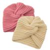 Warm Knitted Turban Hat Twist Women's Headwear Casual Wool Turban Cap  Autumn Winter