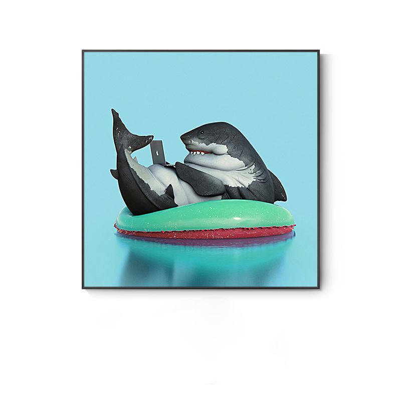 

Милые скандинавские постеры с животными, забавный жираф, панда, кошка, телефон, холст, картины, настенные панно для гостиной, декор детской комнаты, Cuadros 20x20cm No Framed