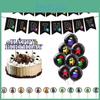 Birthday Party Theme Decor Suit Supplies Set Balloon Banner Topper Cake