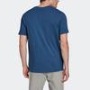 Adidas Originals Trefoil Tech Tee With Three-Stripe Logo Print Short Sleeve T-Shirt Men Tops Blue FM3798