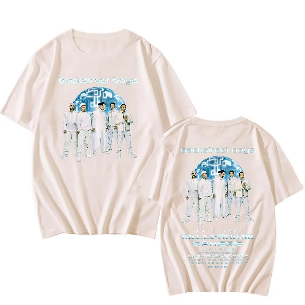 Backstreet Boys Into The Millennium Tour 2025 T-shirt Short Sleeve Summer Mens Tshirts Fashion Band Printing T Shirt Women Tees