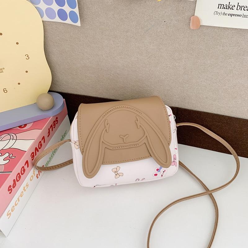 Korean Style Autumn/Winter Children's Cute Rabbit Crossbody Bag, Large Capacity