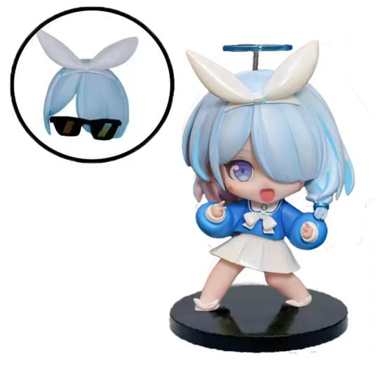 New Blue Archive Anime Figurine Arona Prana Q Version Collectible Model Toy Face Changing Game Character Gift Cartoon