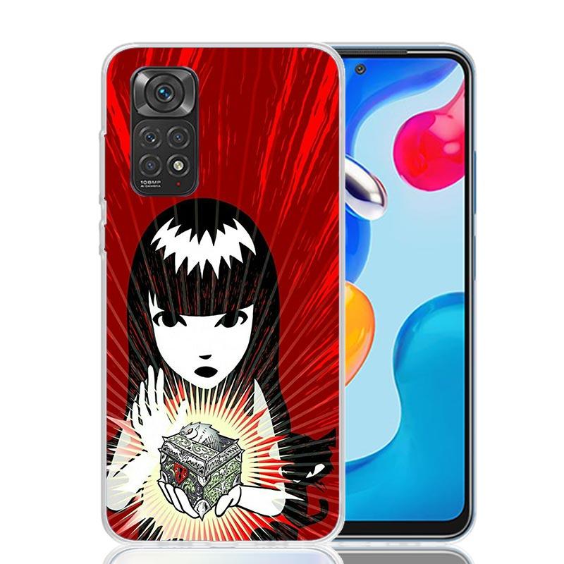 Comics Emily The Strange Phone Case For Xiaomi Redmi Note 13 14 15 Pro Plus 12S 12 14S 11S 11E 10 10S 11 11T 5G 4G Cover Coque R
