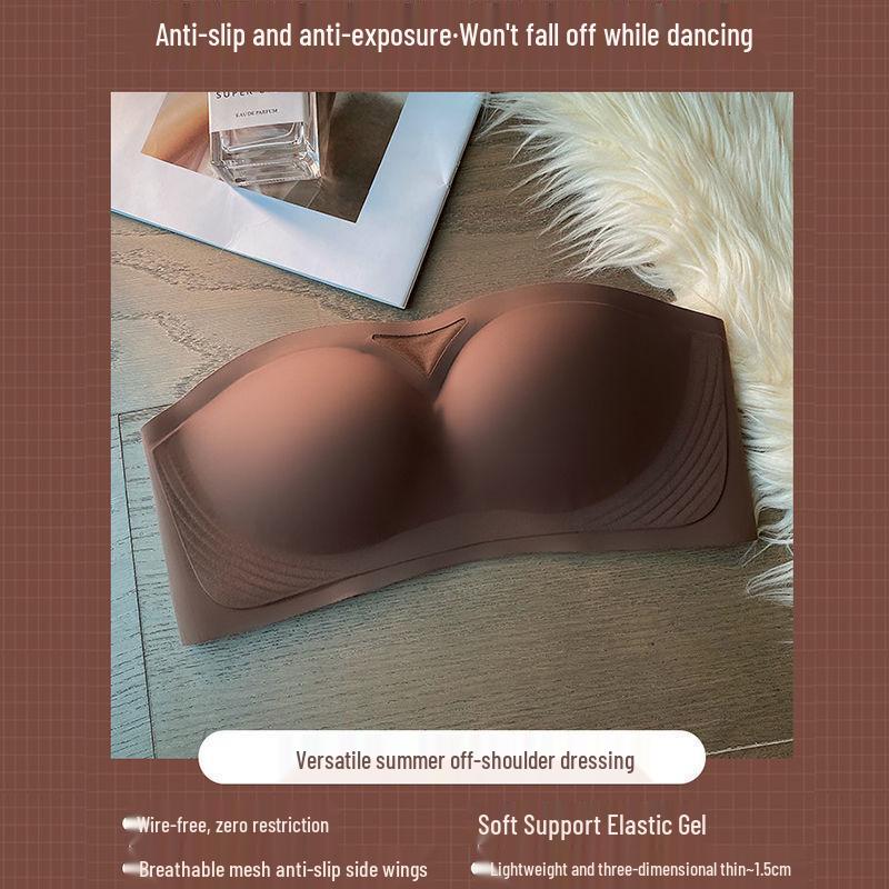 Seamless Strapless Non-Slip Bandeau: Invisible Lift & Support Bra for Small Chest