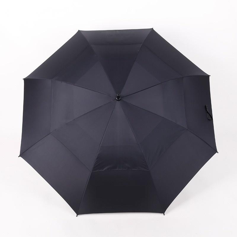 Add full fiber fake double-layer wind resistant business long handle umbrella breathable men's golf