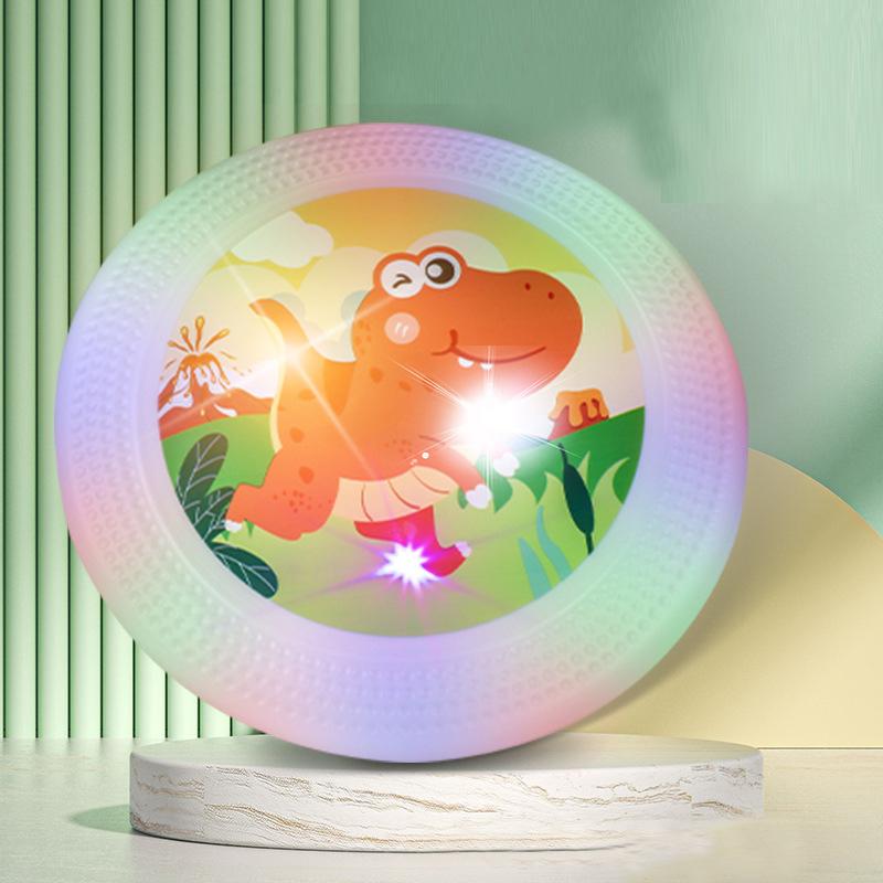 Non-Toxic Outdoor Led Flying Saucer Children Fashion Silicone Toy Ufo Training Parent-Child Game Interactive Toy Pet Dog Flying Saucer