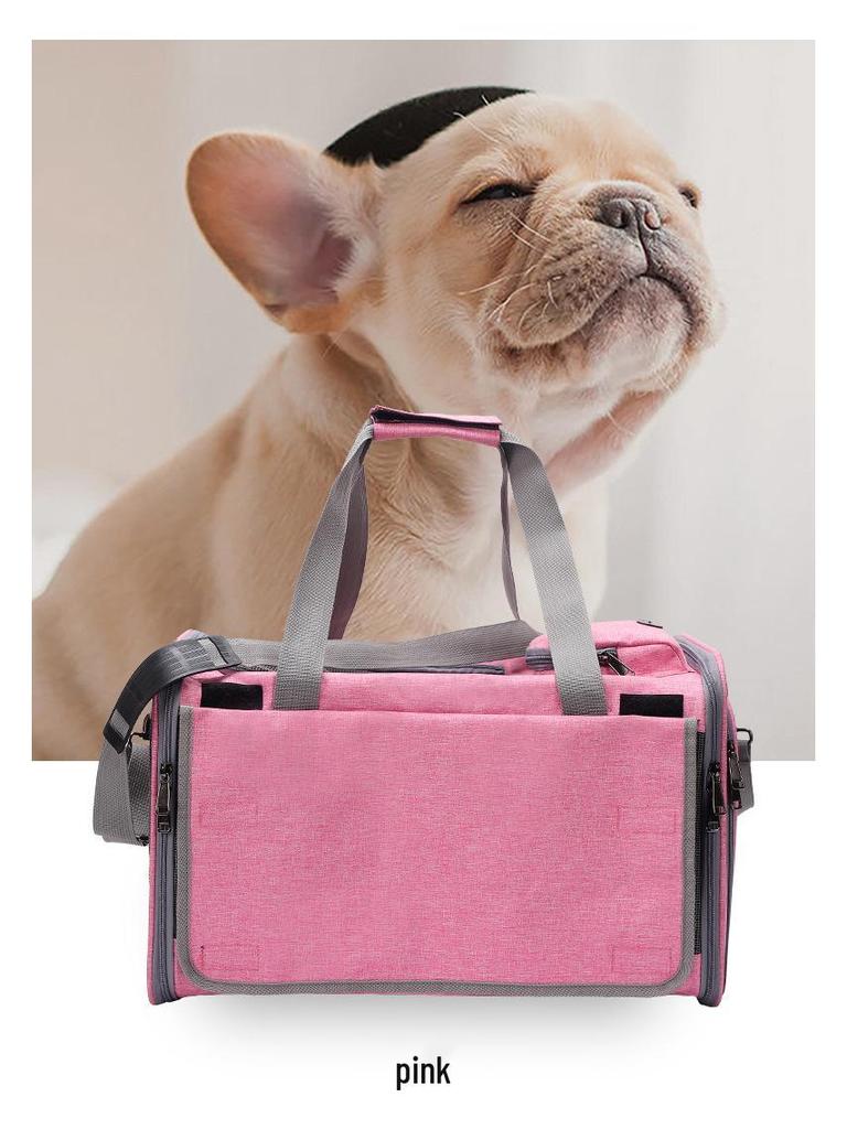 Large Breathable Foldable Cat and Dog Carrier Portable Travel Bag