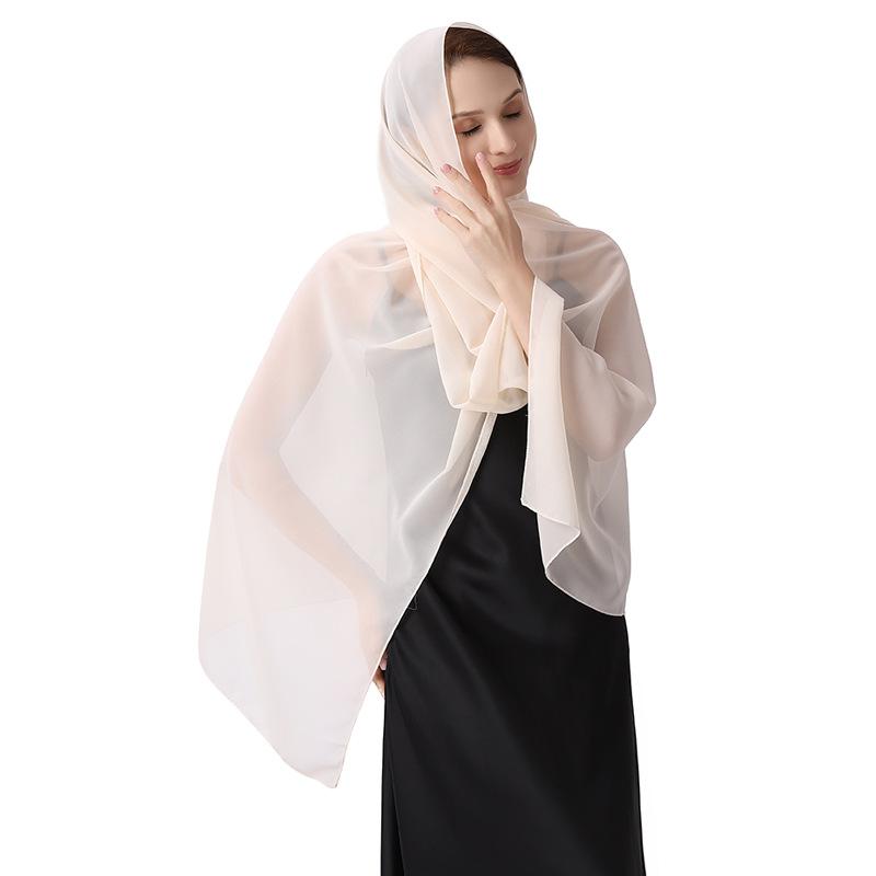 Loose Chiffon Shawl with Smooth Drape and Lightweight Texture. Perfect for Weddings, Holidays, Parties, Beaches, or Vacations, Adding Elegance