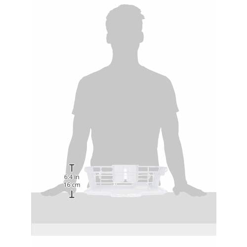 Pearl Metal Dish Drainer with Draining Tray, White, Vertical Storage, Ardeo HB-4593