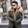 Winter High-end Warmth Imitation Fur Raccoon Fur Liner Mid-length Mink Fur Plus Velvet Thick Mink Casual Men's Clothing Parka Coat