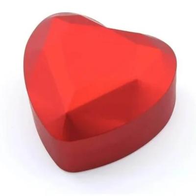 Scatola Portanello a Forma di Cuore Rosso Elegante Squisita Scatola Portanello con Luce LED per Proposta di Matrimonio