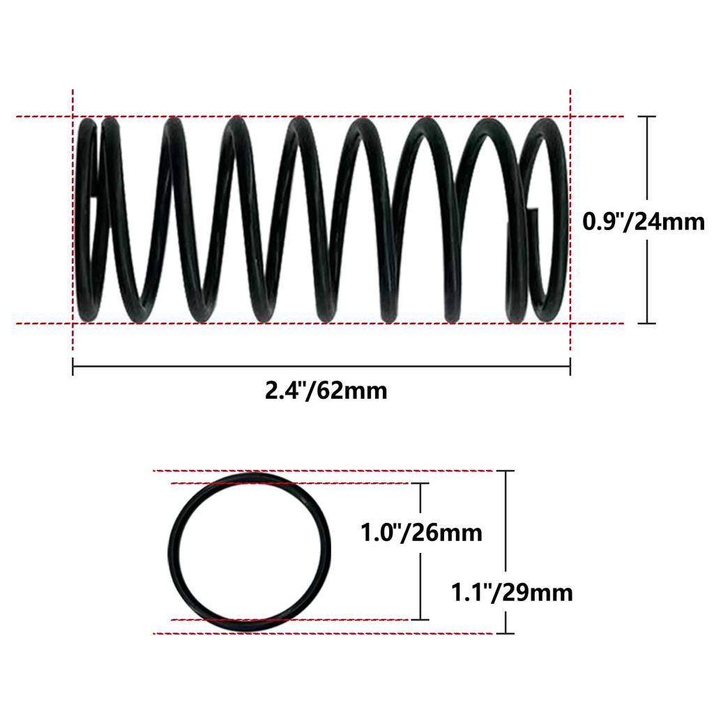 Upgrade Mod Brems- und Gas- und Kupplungspedalfeder-Kit für LOGITECH G25/G27/G29/G920/G923 Rennlenkräder (Schwarz)