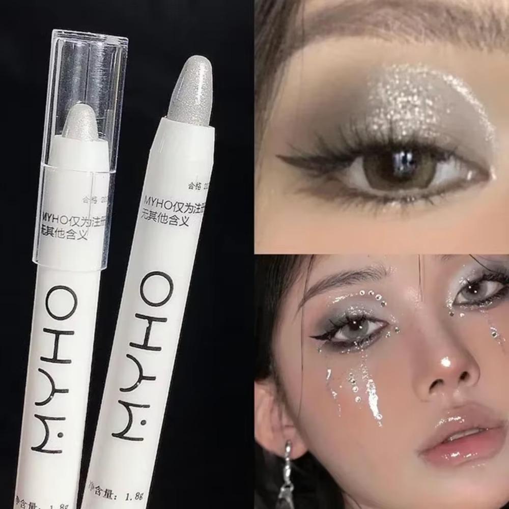 Matte Eyeshadow Stick White Eyeliner Shimmer Silver Highlighter Pen Lying Silkworm Pencil Pearl Brighten Waterproof Eye Makeup