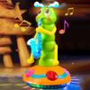 Electric Caterpillar Saxophone Toys with Music and Light Automatic Obstacle Avoidance Dancing Toy Birthday Gifts for Boys Girls