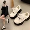 Popular High-end Versatile Little White Shoes Heightened Thick Baseplate Shoes Women's 2025 New Autumn Leisure Sports Muffin Shoes