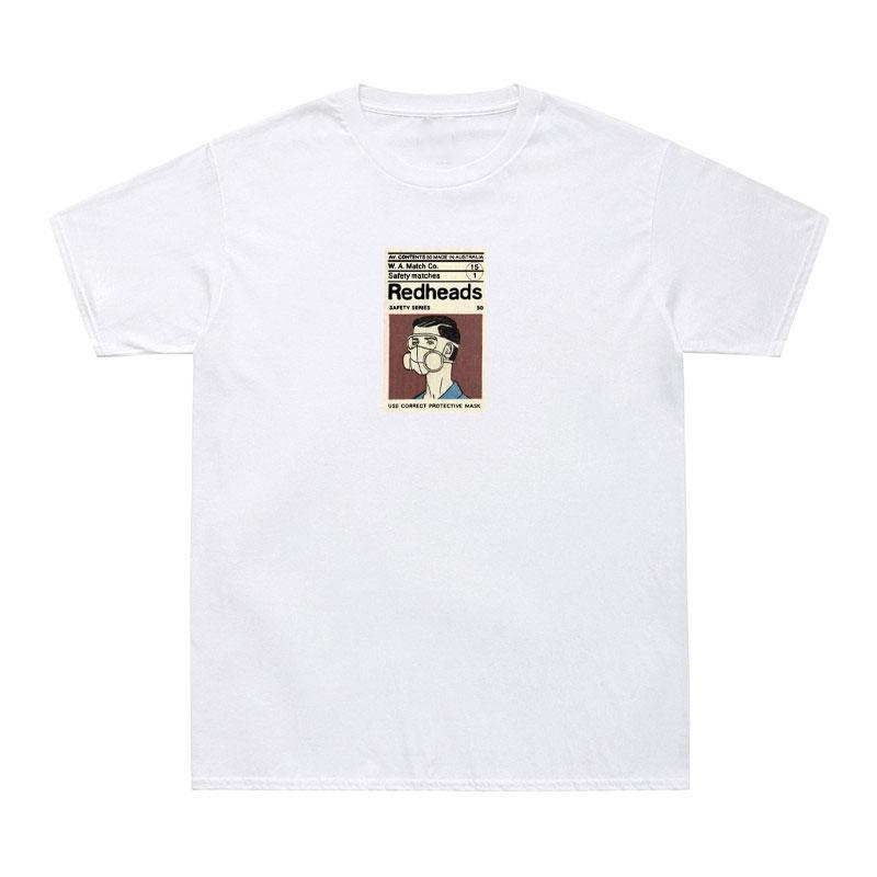 Ins Hot Selling Redheads Mask Print T Shirt Unisex Women 100% Cotton O-Neck Tee Shirt Casual Summer Hip Hop Tees Tops