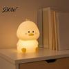 Dimmable Atmosphere Night Light Light, Silicone Touch with 30-Min Auto Timer, 7 Color Changing Multi RGB Rechargeable Kids Bedside Lamp, Cute