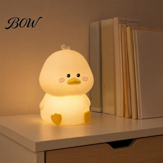 Dimmable Atmosphere Night Light Light, Silicone Touch with 30-Min Auto Timer, 7 Color Changing Multi RGB Rechargeable Kids Bedside Lamp, Cute