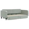 VidaXL Daybed and Trundle and Drawers Light Grey 100x200 Cm Velvet 3197118