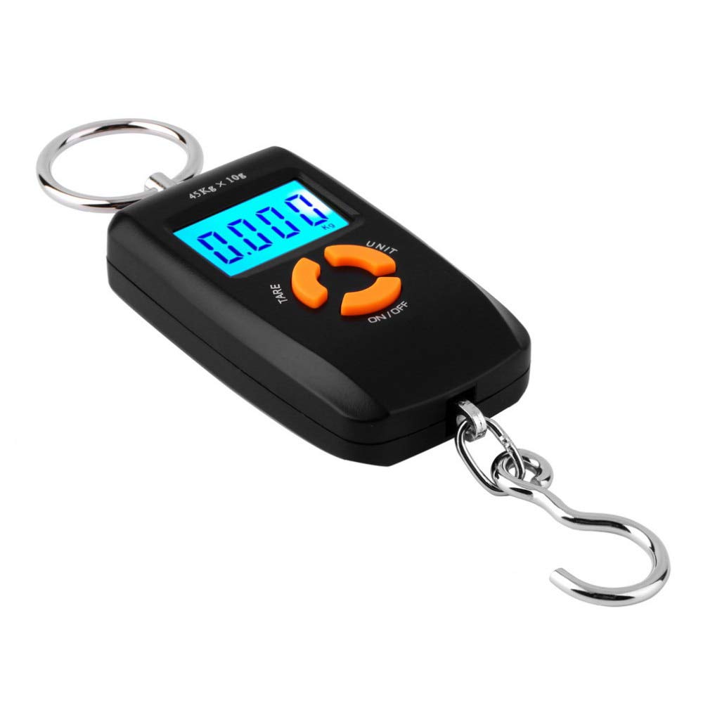 Digital Fishing Scale with Large, Easy-to-Read Digital Display, Dry Type, Backlit, Tare Function, Easy Operation, Temperature Display, Portable