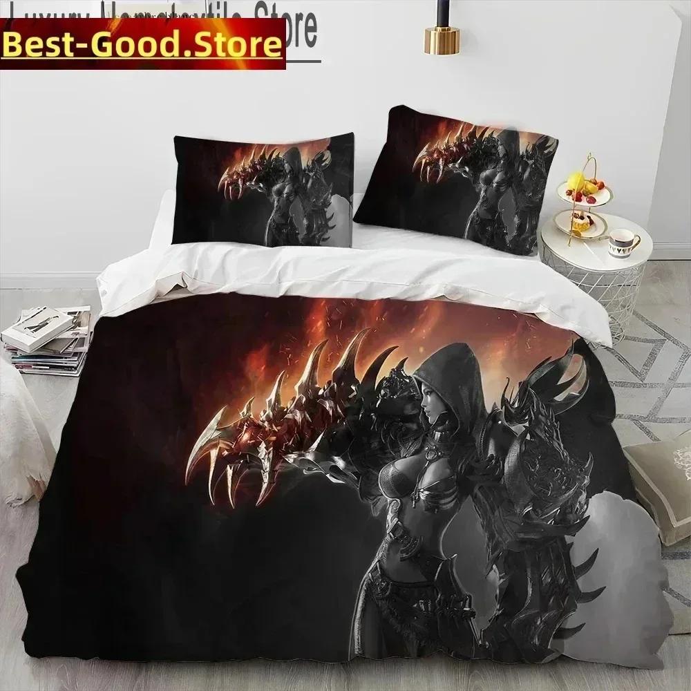 3D Print Lost Ark Game Bedding Set Printed Bed Set With Pillowcase Bed Duvet Cover Soft Queen King Size Bedclothes Home