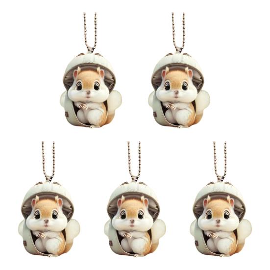 

Симпатичная подвеска в виде белки на зеркало заднего вида, украшение для автомобиля, акриловый орнамент с