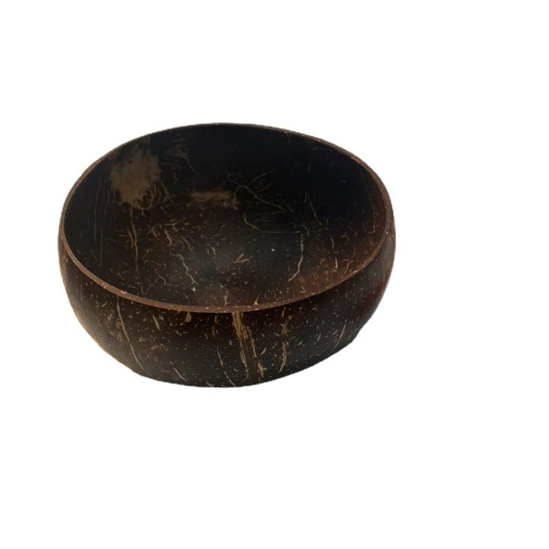 Natural Coconut Bowl Wooden Handmade Coconut Bowl Dinnerware Set Handmade Spoon for Desserts Fruit Salad Kitchen Utensils