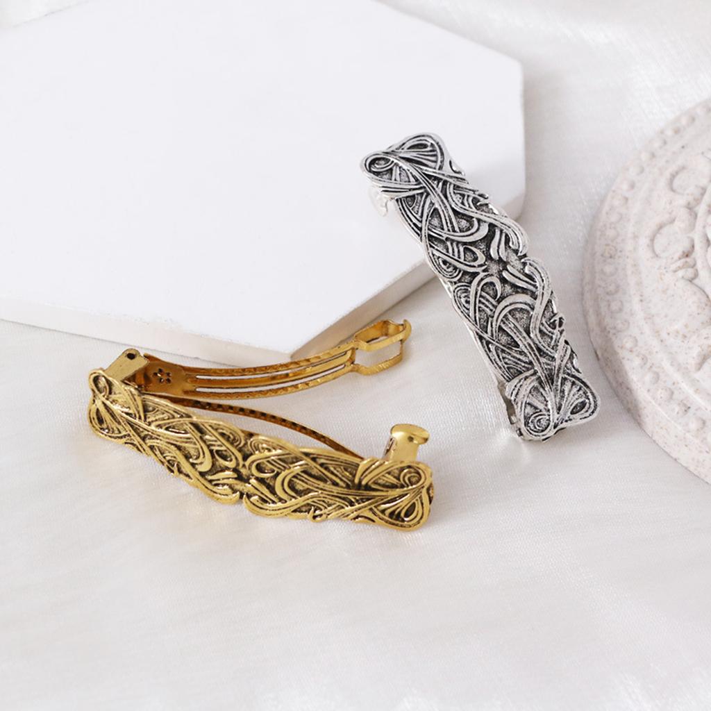 Moda Stop Vintage Klips do Włosów Kwadratowy Kształt Spinka Metalowe Wsuwki do Włosów Dla Kobiet Dama Nakrycie Głowy Akcesoria do Włosów