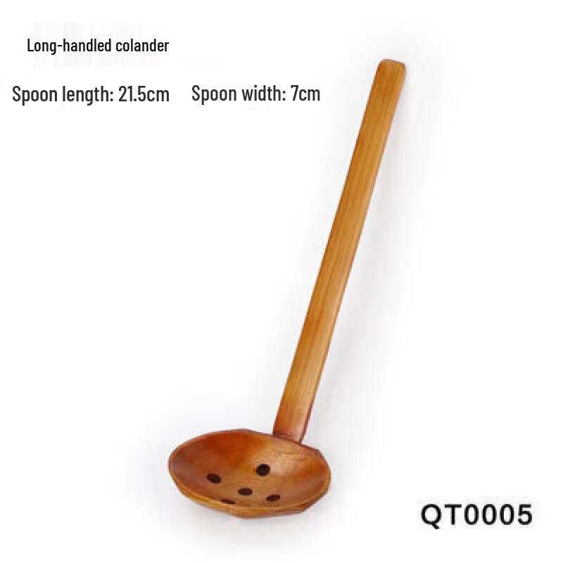 Qiwai Large Long-Handled Wooden Soup Ladle