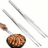 Küchenpinzette zum Kochen Feine Zähne Küchenpinzette Langer Griff Edelstahl Kochpinzette für BBQ Pasta Salat