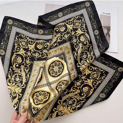 Foulard di Marca di Lusso Sciarpa con Sensazione di Seta per Donne Design Fasce per Capelli Foulard Quadrato in Raso Nastro da Polso/Mano da Donna Sciarpa