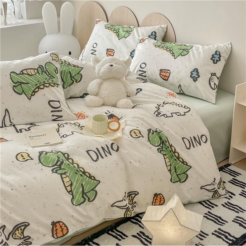 Cartoon Fresh Cotton Bedding Set 133x72 Thread Count Dorm