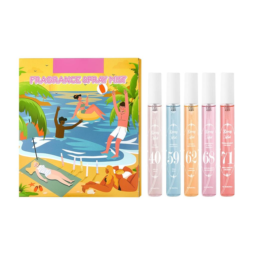 Floral Perfume Set Box Elegant Fresh And Elegant Women's Perfume Set, Fresh 5*10ml